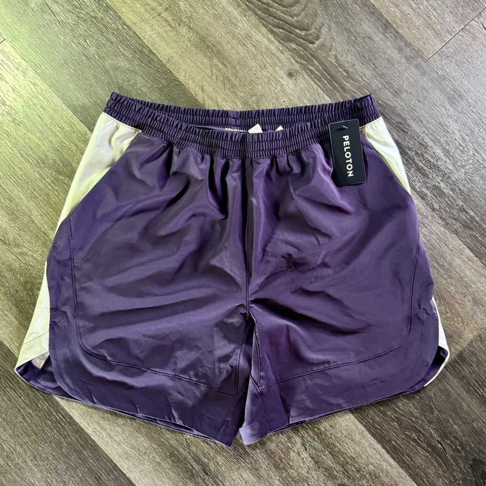 peloton NWT womens size L purple pocket‎ basketball velocity running shorts